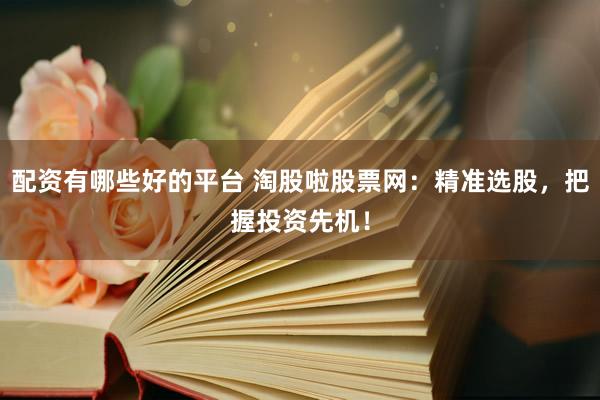 配资有哪些好的平台 淘股啦股票网：精准选股，把握投资先机！