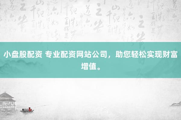 小盘股配资 专业配资网站公司，助您轻松实现财富增值。