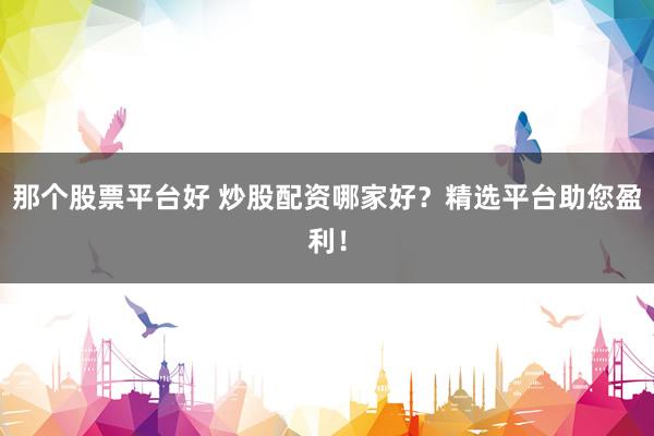 那个股票平台好 炒股配资哪家好？精选平台助您盈利！