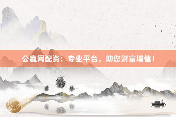 公赢网配资：专业平台，助您财富增值！