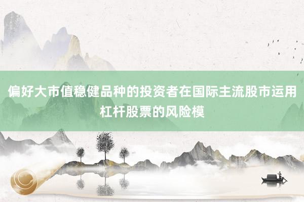 偏好大市值稳健品种的投资者在国际主流股市运用杠杆股票的风险模