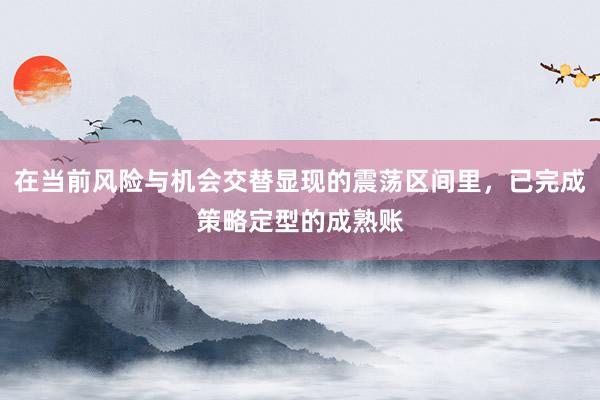 在当前风险与机会交替显现的震荡区间里，已完成策略定型的成熟账