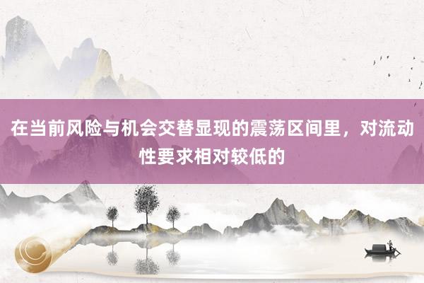 在当前风险与机会交替显现的震荡区间里，对流动性要求相对较低的