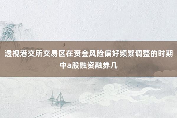 透视港交所交易区在资金风险偏好频繁调整的时期中a股融资融券几